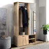 Kondela Garderobe mit Spiegel Muna - Eiche Artisan Produktbild-Vorschau 2