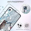 A close-up of a phone screen protector with water splashes, highlighting its anti-fingerprint and waterproof features. Produktbild-Vorschau