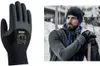 A product shot of a glove next to a lifestyle shot of a man wearing winter clothing. Produktbild-Vorschau