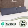 set di 2 copricuscini 100% cotone 40x80 cm grigio antracite Anteprima dell’immagine prodotto 6
