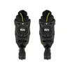 A pair of black and yellow roller skates for children, shown from the back. Produktbild-Vorschau