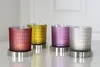 Fink JONA, Teelichthalter, Glas, Silberfolie, glatt, rosa, Produktbild-Vorschau 4