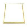 A gold-colored metal table base with an X-shaped design, presented against a white background. Produktbild-Vorschau