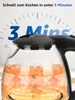 Aigostar - 1L Glas-Wasserkocher: 2200W Mini-Wasserkocher Produktbild-Vorschau 2