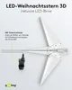 A 3D LED Christmas star with a power adapter and timer function. Produktbild-Vorschau