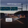 A highway scene at dusk with road signs and a license plate. Voir les images du produit