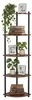 Relaxdays Eckregal, HxBxT: 143,5 x 38 x 25 cm, 5 Ablagen, Produktbild-Vorschau 1