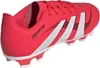 A red Adidas Predator Club FG/MG J soccer cleat for kids. Produktbild-Vorschau