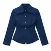 BONPRIX Damen Blazer Dunkelblau – Taillierte Business Jacke Produktbild-Vorschau 2