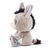 A plush toy donkey sitting on a white background. Produktbild-Vorschau