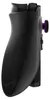Side view of a black gaming controller with purple accents. Voir les images du produit