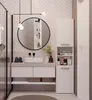 A modern bathroom vanity with a sink, mirror, and storage cabinet. Produktbild-Vorschau