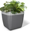 Emsa myBOX Blumenkasten Blumenkübel 35 cm anhrazit/alu Produktbild-Vorschau 1