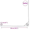 plachta vidaXL 650 g/m² 4x5 m modrá Náhľad obrázku produktu 5
