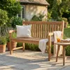 Milani Home - panca da giardino in teak 3 posti con Anteprima dell’immagine prodotto 2