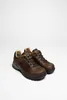 A pair of brown leather hiking shoes on a white background. Anteprima dell’immagine prodotto