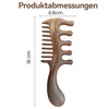 Sandelholz Kopfhaut Massagekamm mit Griff Doppelseitig Produktbild-Vorschau 3