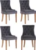 CLP 4er Set Esszimmerstuhl Aberdeen Samt Antikes Design mit Produktbild-Vorschau 1