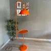 Moderne Stehlampe aus Metall mit E27, Orange Verstellbarer Produktbild-Vorschau 1