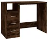 vidaXL Písací stôl so zásuvkami Smoked Oak 102x50x76 cm Náhľad obrázku produktu 1
