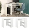 A corner desk setup with a computer, chair, and plant. Below are two separate images of the desk. Anteprima dell’immagine prodotto