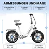Klappbares 20 Zoll Fatbike E-Bike mit abnehmbarem Akku und Produktbild-Vorschau 13