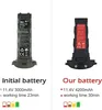 Comparison of two batteries, highlighting the specifications and performance of the 'Our battery' compared to the 'Initial battery'. Náhled obrázku produktu