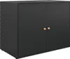 vidaXL Gartenschrank Schwarz 100x55,5x80 cm Poly Rattan Produktbild-Vorschau 8