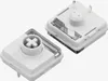 Two white mechanical keyboard switches are shown against a white background. Produktbild-Vorschau