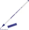 A white Edding 4600 textile pen with a blue cap and a blue ink line drawn on a white background. Produktbild-Vorschau