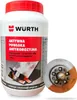 A bottle of Wurth active anti-corrosion coating with a demonstration of its use on a rusty metal part. Produktbild-Vorschau