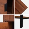 Collage of close-up shots of a wooden shelf unit. Produktbild-Vorschau