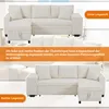 OKWISH Canapé Droit Convertible - 3-4 Places Avec Rangement Voir les images du produit 7