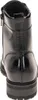 A black patent leather boot is shown from the back. Náhled obrázku produktu