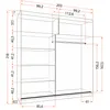 Armoire à portes coulissantes Armoire 203cm blanc/blanc Voir les images du produit 4