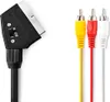 SCART-Kabel | SCART Stecker | 3x Cinch-Stecker | Vernickelt Produktbild-Vorschau 1