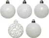 Ornamenti natalizi in plastica 6cm set di 37 - bianco Anteprima dell’immagine prodotto 1