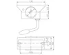 Technical drawing with dimensions of a trailer part. Produktbild-Vorschau