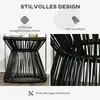 Outsunny Ratten Beistelltisch, Runder Kaffeetisch mit Produktbild-Vorschau 5