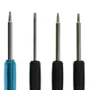 Four screwdrivers with different tips are lined up against a white background. Produktbild-Vorschau