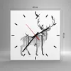 Wanduhr - Quadrat - Glasuhr - Hirsch Herbst Wald Produktbild-Vorschau 3