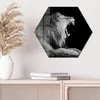 DEQORI Glasbild Echtglas 55x48 cm 'Brüllender Löwe' Produktbild-Vorschau 3