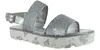 GABOR Damen Silberne Ledersandalen auf Plateau 36 Produktbild-Vorschau 2