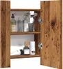 vidaXL Armadio a specchio LED effetto legno vecchio Anteprima dell’immagine prodotto 4