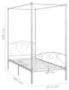 vidaXL Himmelbett-Gestell Weiß Metall 90 x 200 cm Produktbild-Vorschau 4