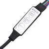 A close-up shot of a small electronic controller for LED lights, with various buttons for mode, speed, and color selection. Produktbild-Vorschau