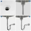 Siphon für Waschbecken G 1 1/4 Zoll, Edelstahl Produktbild-Vorschau 9