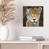 DEQORI Hybrid Leinwand Bild 30x30 cm 'Blick des Leoparden' Produktbild-Vorschau 4