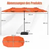 Doppelsonnenschirm mit Ständer, großer Terrassenschirm mit Produktbild-Vorschau 8