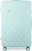 A light mint green suitcase with a chevron pattern. Produktbild-Vorschau